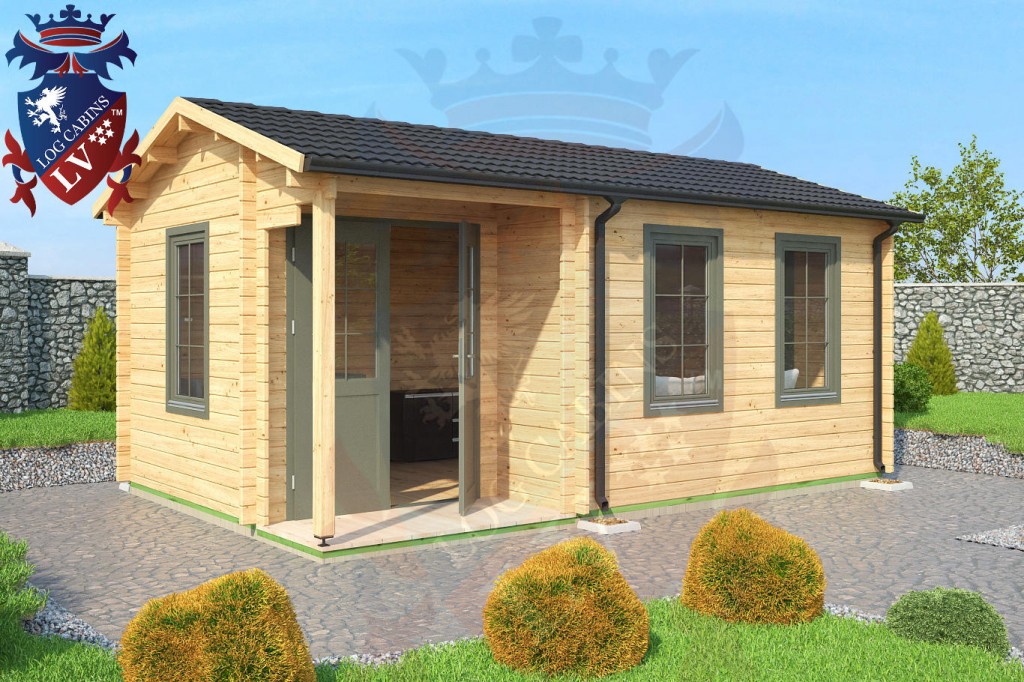 Deluxe Garden Office Log Cabin 5.5m x 3.5m Factory Cabins LV Blog