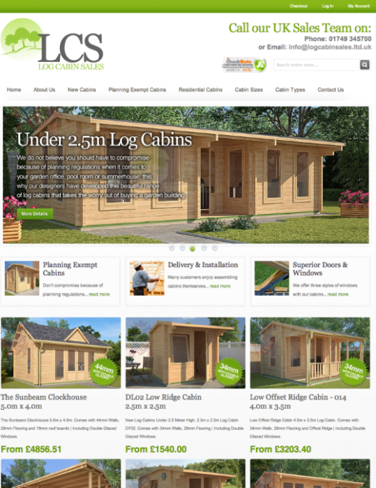 log cabin sales