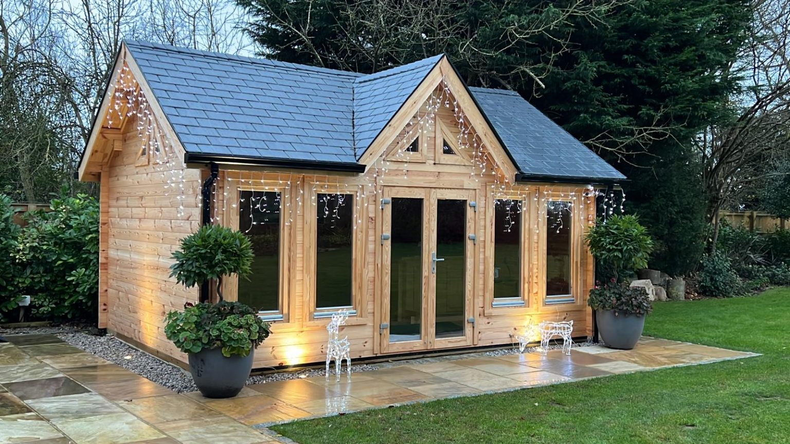 Our Clock House Log Cabin at Christmas 2021 Factory Cabins LV Blog